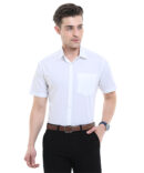 White Colour Slim Fit Shirt- Half Sleeve