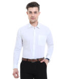 full sleeve slim fit white shirt